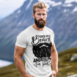 Cool vader raak mijn baard aan verjaardag baardige t-shirt