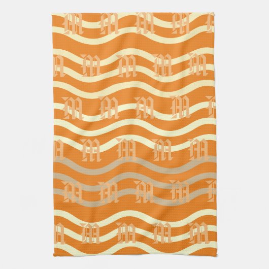 Cool Vague Monogramme Motif serviette (Vertical)