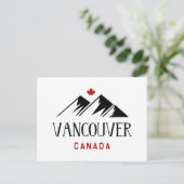 Cool Vancouver Canada Bergen Maple Leaf Briefkaart (Staand voorkant)
