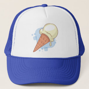 Cool Vanilla Ice Cream-ontwerp Trucker Pet
