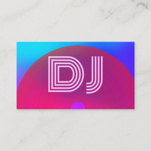 Cool Vaporwave Blauw Roze Paarse Muziek DJ Visitekaartje