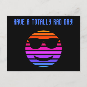 Cool Vaporwave Emoji Custom Message Rad Day Briefkaart