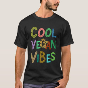 Cool vegan vibes vrouwen meisjes Kinder dier schat T-shirt