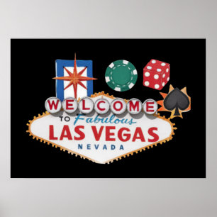 Cool Vegas welkomstbord Casino Poster