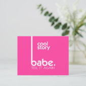 COOL VERHAAL BABE Moderne stijl Briefkaart (Staand voorkant)