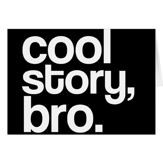 cool verhaal, bro. kaarten (Voorkant Horizontaal)