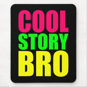 Cool verhaal broer in neon stijl kleuren muismat
