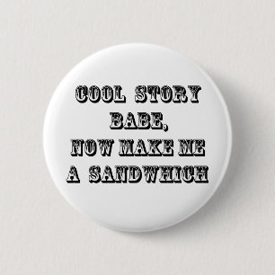 Cool verhaalbabe ronde button 5,7 cm