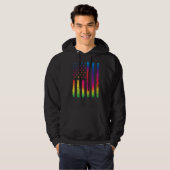 Cool verontruste USA Patriottische Amerikaanse vla Hoodie (Voorkant volledig)