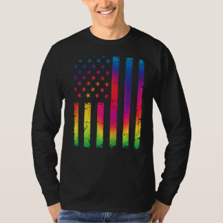 Cool verontruste USA Patriottische Amerikaanse vla T-shirt