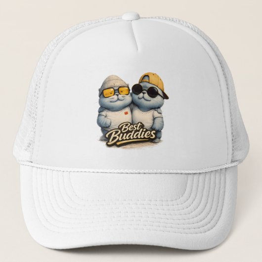 🧢😎 Cool Vibes for You & Your Crew 🐾🧡 Trucker Pet (Voorkant)