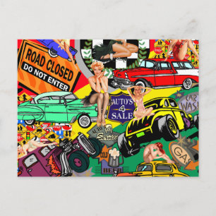 Cool Vintage Cars Briefkaart