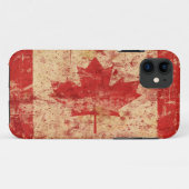 Cool Vintage drapeau canadien érable Coque iphone  (Dos (Horizontal))