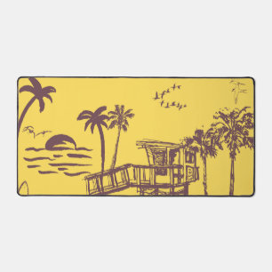 Cool Vintage Jaune Tropical Beach Croquis