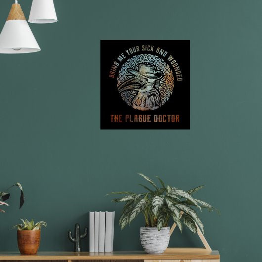 Cool Vintage Plague Doctor Poster (Woonkamer 1)