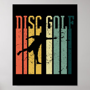 Cool Vintage Stijl Disc Golf Design Ontwerpen Retr Poster