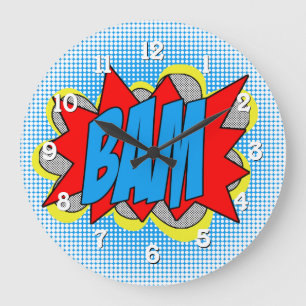 Cool Vintage Stripboek Pop Art Stijl BAM! Grote Klok