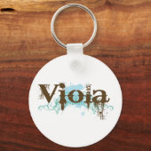 Cool Viola Grunge Gift Sleutelhanger (Voorkant)