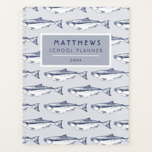 Cool Vispatroon Gepersonaliseerde School Planner