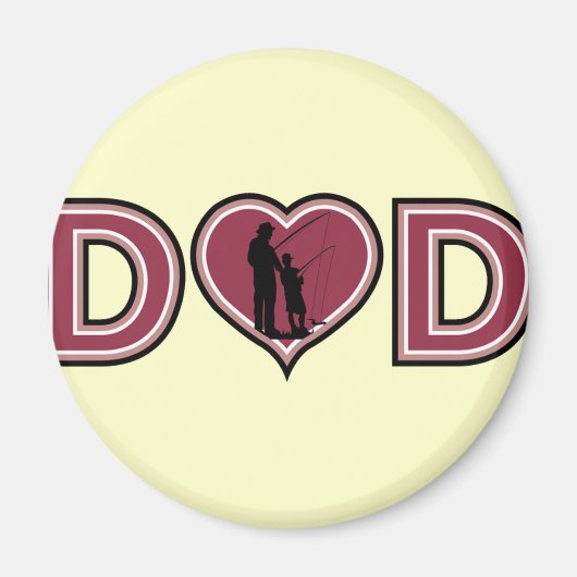 Cool Vissen DAD Vaderdag Magneet (Voorkant)