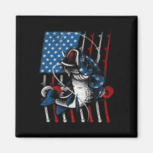 Cool Vissen Voor Mannen Vrouwen Amerikaanse Vlag U Magneet