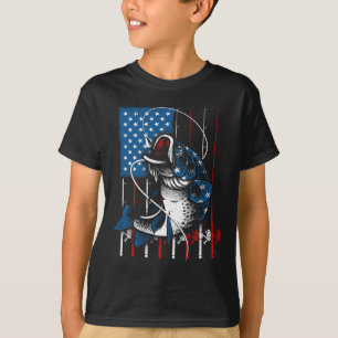 Cool Vissen Voor Mannen Vrouwen Amerikaanse Vlag U T-shirt