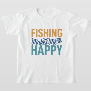 Cool vissen woord art jongens t-shirt