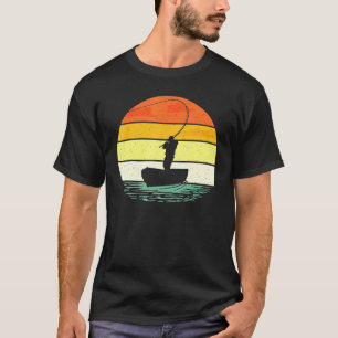 Cool Vissersboot Angler Zee Vis Retro T-shirt