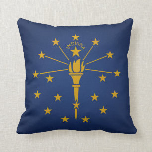 Cool Vlag van de staat Indiana Kussen
