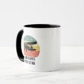 Cool Vliegtuig & zonsondergang,  Retro stijl Custo Mok (Voorkant links)