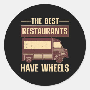 Cool Voedselwagen Voor Mannen Vrouwen Culinaire Ch Ronde Sticker