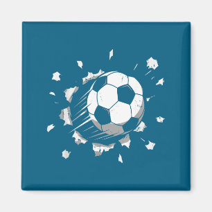Cool voetbal bal grafische jeugd voetbal magneet