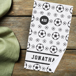 Cool Voetbal Patroonnaam & Aantal Sport Team Handdoek