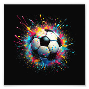 Cool Voetballer Sport voor Jongens Mannen Meisjes Foto Afdruk