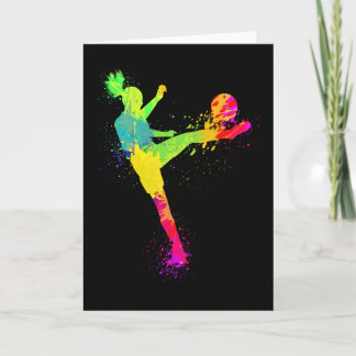 Cool Voetbalontwerp voor vrouwen Meisjes Voetbalsp Kaart