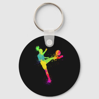 Cool Voetbalontwerp voor vrouwen Meisjes Voetbalsp Sleutelhanger