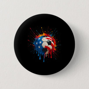 Cool Voetbalspeler Drip Sport Voor Jongens Mannen  Ronde Button 5,7 Cm