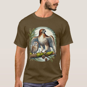 Cool vogelliefhebbers uil adelaar t-shirt