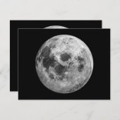 Cool Volle Maan Graphic Space Astronomy Science Feestdagenkaart (Voorkant / Achterkant)