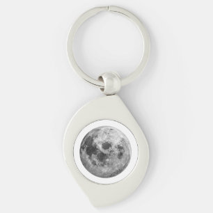 Cool Volle Maan Graphic Space Astronomy Science Sleutelhanger