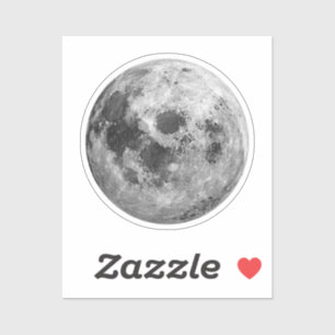 Cool Volle Maan Graphic Space Astronomy Science Sticker