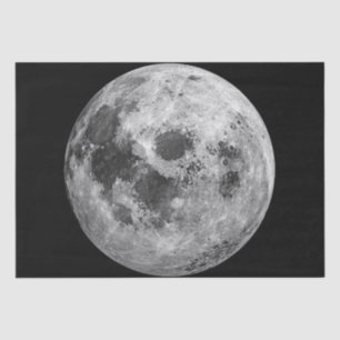 Cool Volle Maan Graphic Space Astronomy Science Tissuepapier