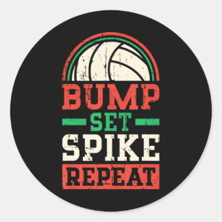 Cool Volleybal Bump Set Spike Herhalen Ronde Sticker