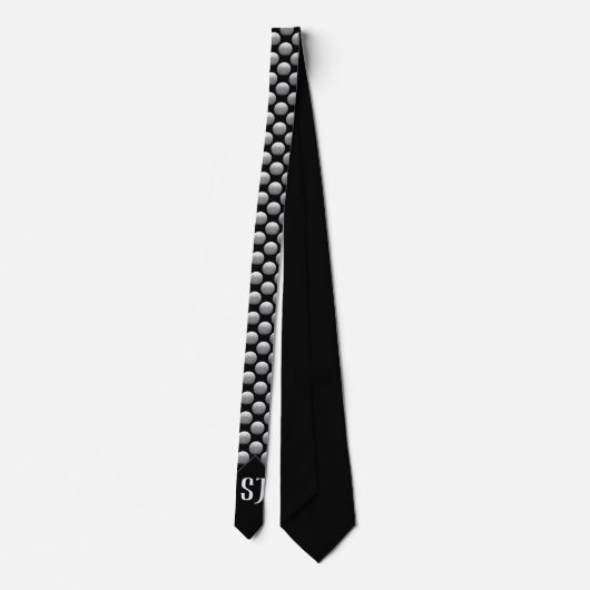 Cool Volleyball Pattern Monogram Stropdas (Achterkant)
