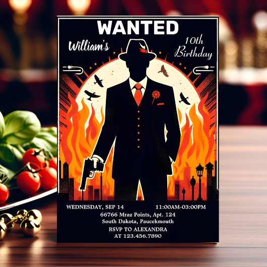 Cool Volwassen kinder 90s Boy Retro Maffia 10e Ver Kaart