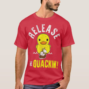 COOL VRIJGEGEVEN DE QUACKIN Gele Rubber Duck CEFT T-shirt
