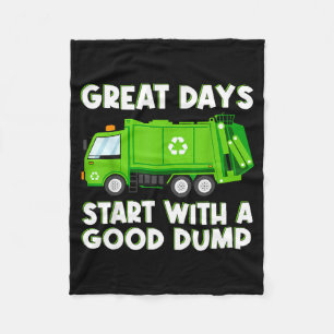 Cool vuilniswagen Goede dumptruck Mannen Kinderen Fleece Deken