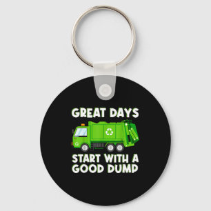 Cool vuilniswagen Goede dumptruck Mannen Kinderen Sleutelhanger