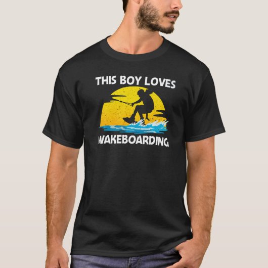 Cool Wakeboarding For Boys Men Wakeboard Wakeboard T-shirt (Voorkant)