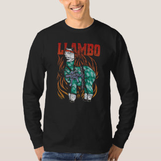 Cool War Llama Camo Llambo Soldaat Combat T-shirt